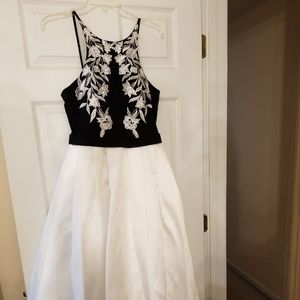 Black and white elegant dress